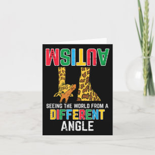 Giraffe Autism Seeing World Different Angle Card