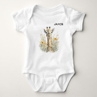Giraffe Baby Customisable Baby Bodysuit