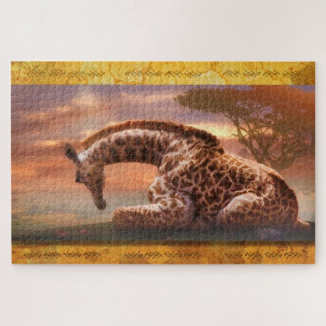 GIRAFFE BABY OF AFRICA JIGSAW PUZZLE (Horizontal)
