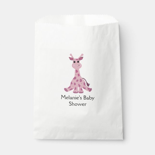 Giraffe Baby Shower Favour Bag (Front)