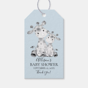 Giraffe Baby Shower Favour Gift Tag