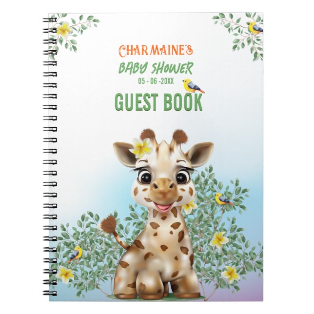 Giraffe Baby Shower Guest book (Front)