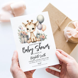 Giraffe Baby Shower Invitation