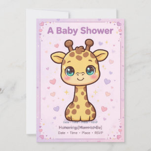 Giraffe Baby Shower Invitation