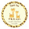 Giraffe Baby Shower Thank You Sticker Woodland