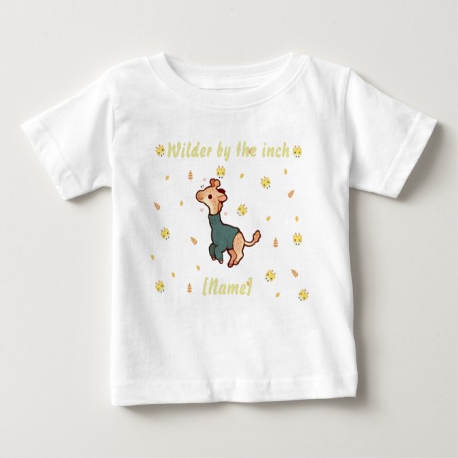 Giraffe Baby Tee – Custom Name (Front)