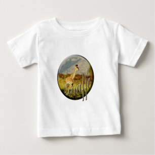 Giraffe baby wildlife safari children's t-shirts