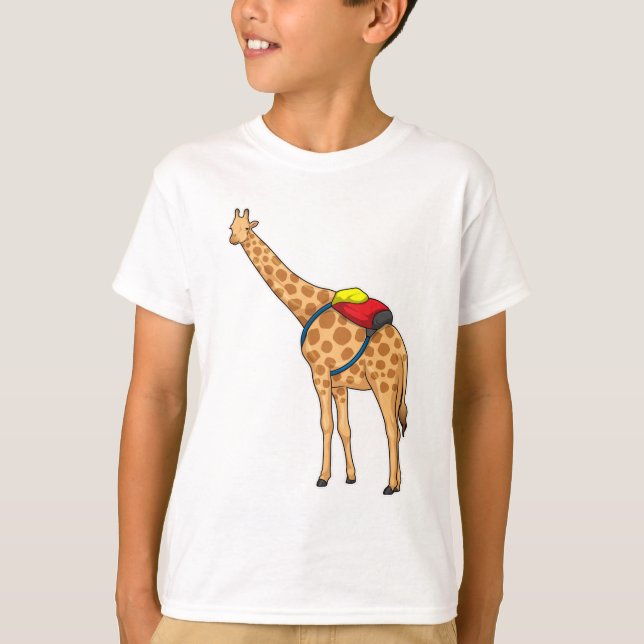Giraffe Backpack T-Shirt (Front)