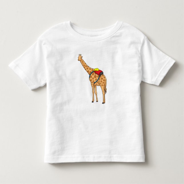 Giraffe Backpack Toddler T-Shirt (Front)