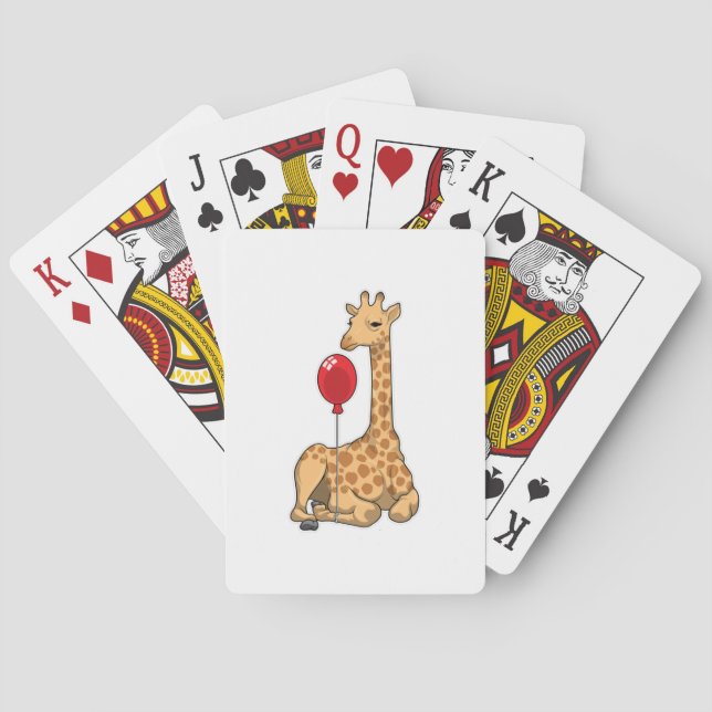 Giraffe Balloon Playing Cards (Back)