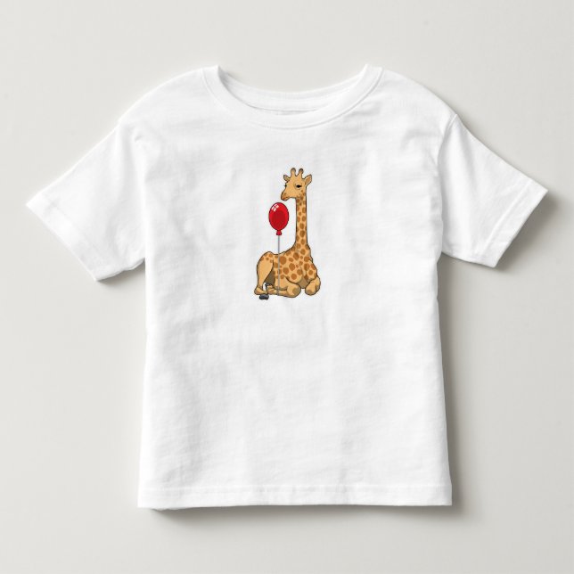 Giraffe Balloon Toddler T-Shirt (Front)