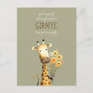 Giraffe - Be yourself funny Postcard
