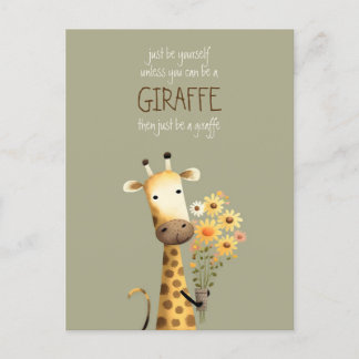Giraffe - Be yourself funny Postcard