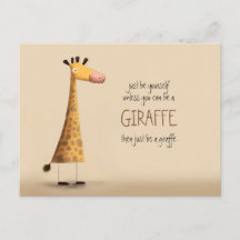 Giraffe - Be yourself Postcard