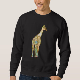 Giraffe Behind Geometric Lines Sweatshirt