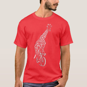 Giraffe Bicycle Clothing Cycling Gift Giraffe  T-Shirt