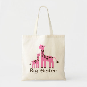 Giraffe Big Sister Tote Bag