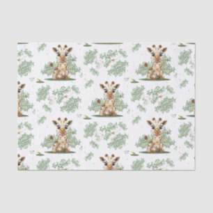 Giraffe Bird Baby Shower Tissue Paper