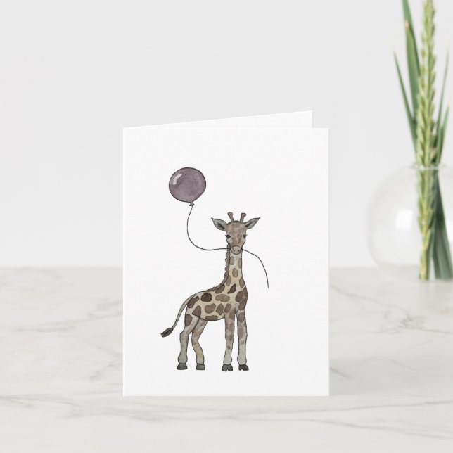 giraffe birthday card (Front)