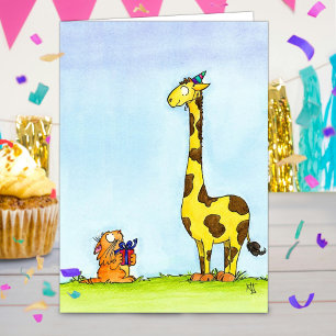 GIRAFFE BIRTHDAY greeting card by Nicole Janes