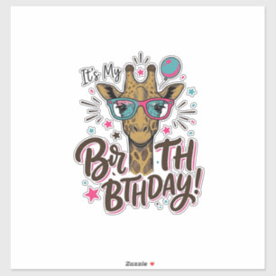 Giraffe Birthday Vintage Engraving Party Shirt_1