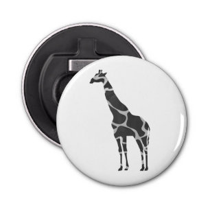 Giraffe Black and Grey Silhoutte Bottle Opener