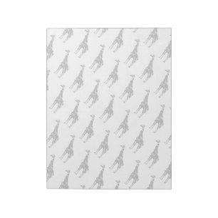 Giraffe Black and Grey Silhoutte Notepad