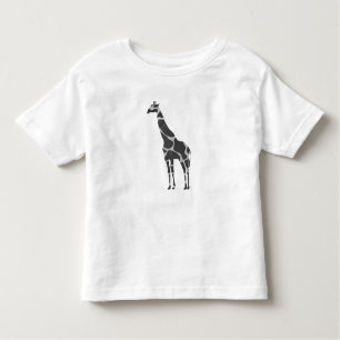 Giraffe Black and Grey Silhoutte Toddler T-Shirt