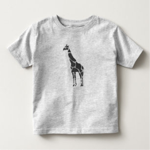 Giraffe Black and Grey Silhoutte Toddler T-Shirt