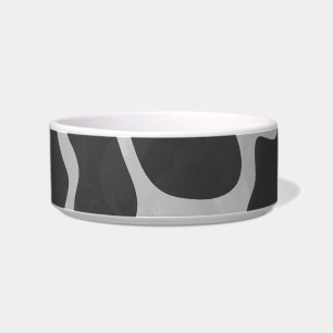 Giraffe Black and Light Grey Print Bowl