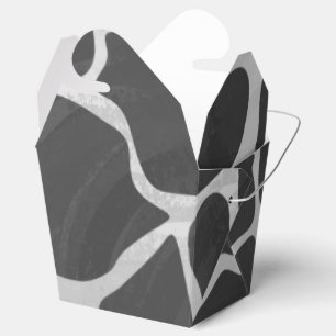Giraffe Black and Light Grey Print Favour Box