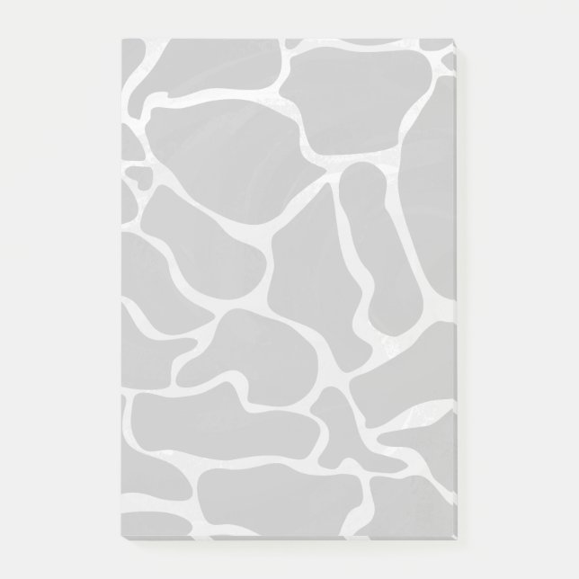 Giraffe Black and Light Grey Print Post-it Notes (Front)