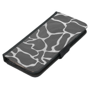 Giraffe Black and Light Grey Print Samsung Galaxy S5 Wallet Case