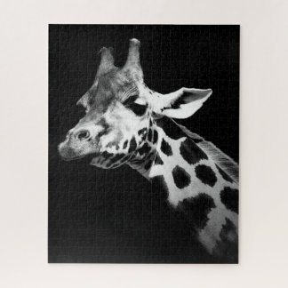 giraffe black and white jigsaw puzzle