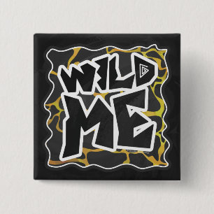 Giraffe Black and Yellow Print 15 Cm Square Badge