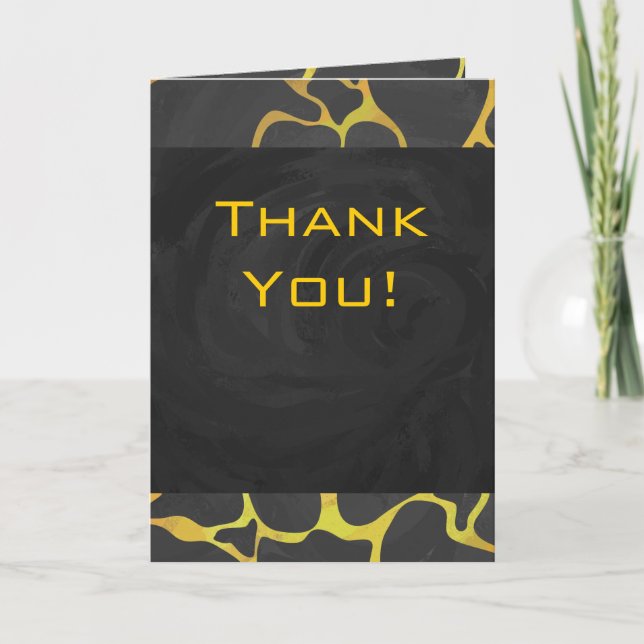 Giraffe Black and Yellow Print Card (Front)
