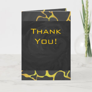 Giraffe Black and Yellow Print Card