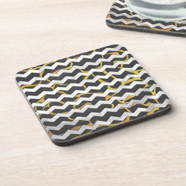 Giraffe Black and Yellow Print Coaster (Left Side)