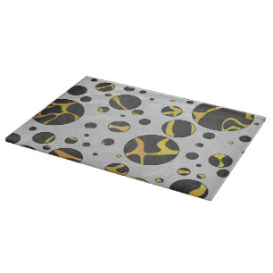Giraffe Black and Yellow Print Cutting Board