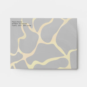 Giraffe Black and Yellow Print Envelopes