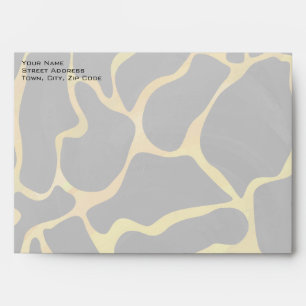 Giraffe Black and Yellow Print Envelopes