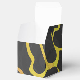 Giraffe Black and Yellow Print Favour Box