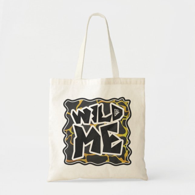 Giraffe Black and Yellow Print Tote Bag (Front)