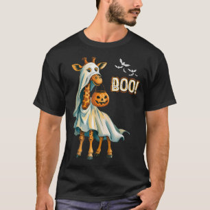 Giraffe Boo Costume Giraffe Pumpkin Halloween  T-Shirt