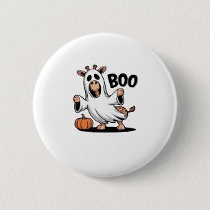 Giraffe Boo Halloween Classic T-Shirt_2 6 Cm Round Badge
