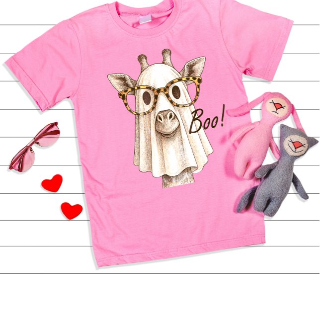 Giraffe Boo Halloween Costume Men Women Girls T-Shirt (Creator Uploaded)