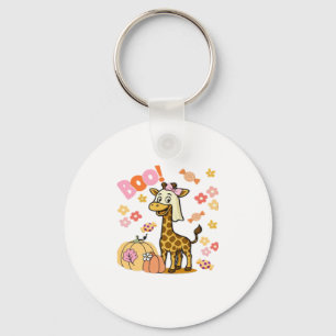 Giraffe Boo Halloween, Cute Giraffe, Spooky Animal Key Ring