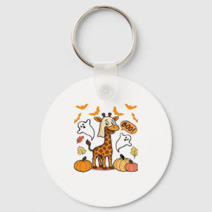Giraffe Boo Halloween, Giraffe Lover, Spooky Anima Key Ring