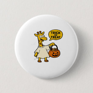 Giraffe Boo Halloween meme trick or treat Essentia 6 Cm Round Badge