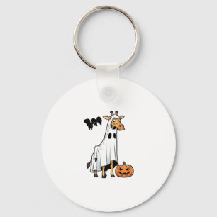 Giraffe Boo Halloween Oversized T-Shirt_1 Key Ring